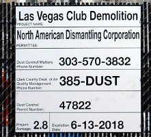 Click here to see the the Las Vegas Club block demolition.